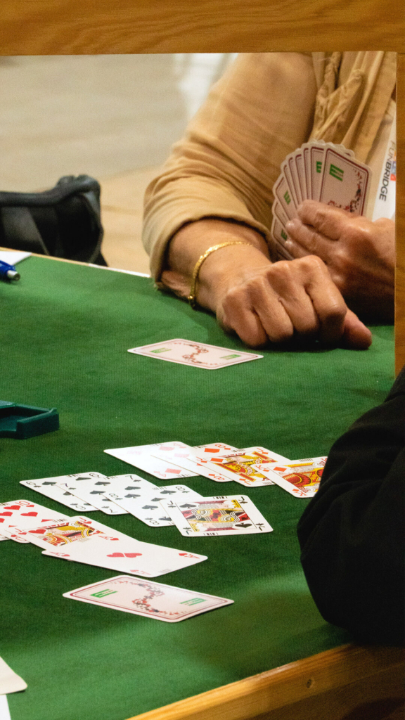 Cards on table