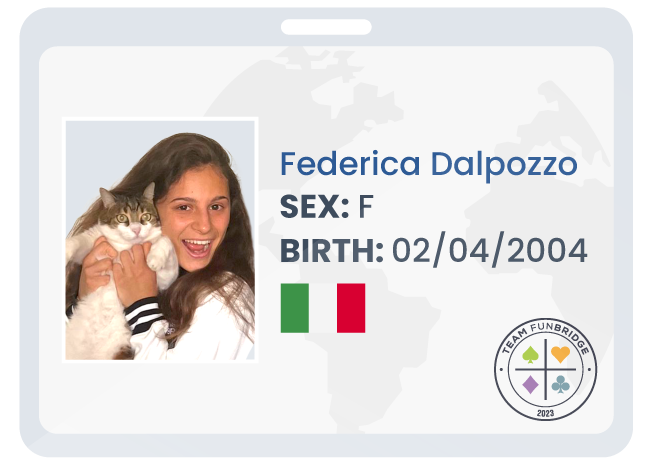 Federica Dalpozzo Team Funbridge ID Card