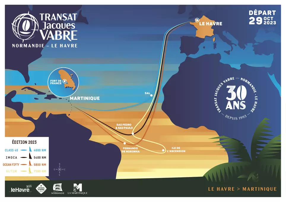 Parcours Transat Jacques Vabre