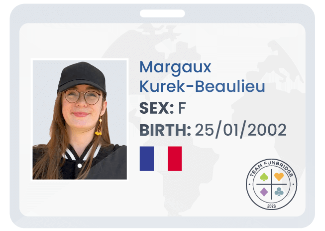 Margaux Kurek-Beaulieu aka MKB Team Funbridge ID Card