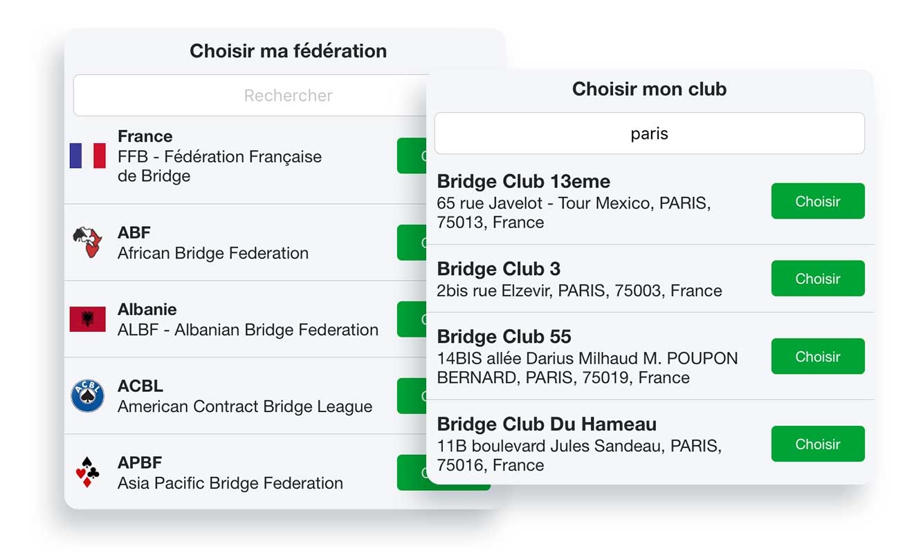 Nouveau profil de vos amis : ajoutez votre club de bridge !